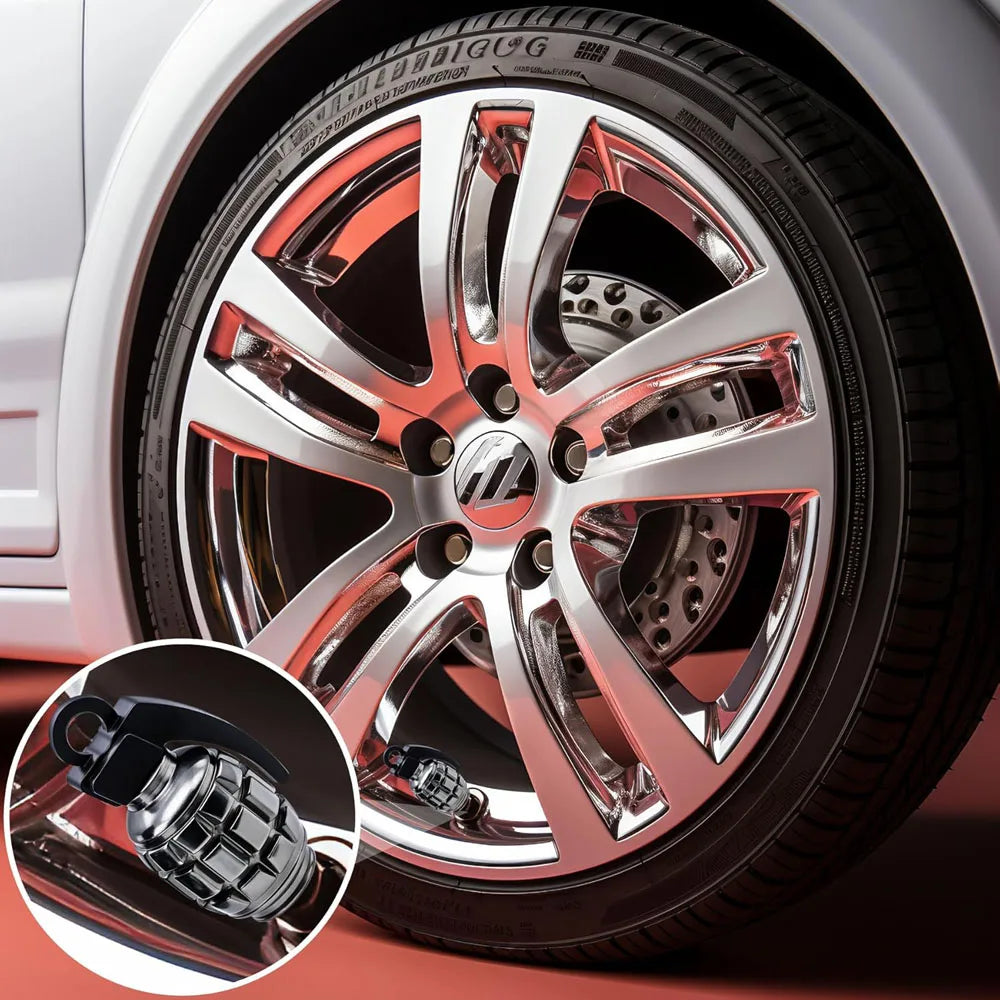 4-Pack Colorful Aluminum Tire Valve Stem Caps – Universal Fit