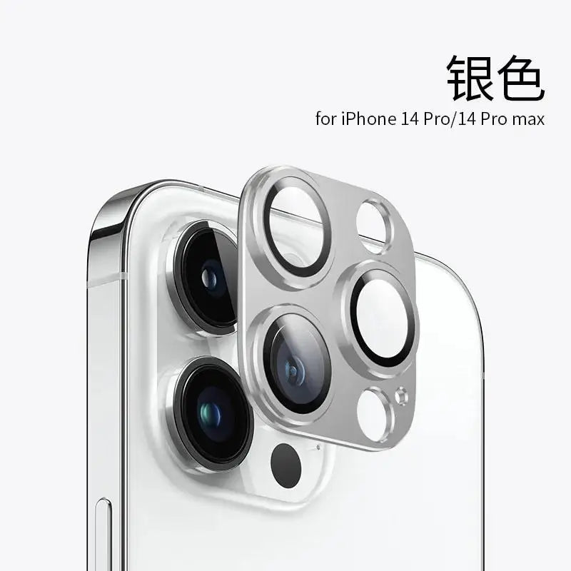 9999D Metal Tempered Glass Full Coverage Camera Lens Protector Iphone
