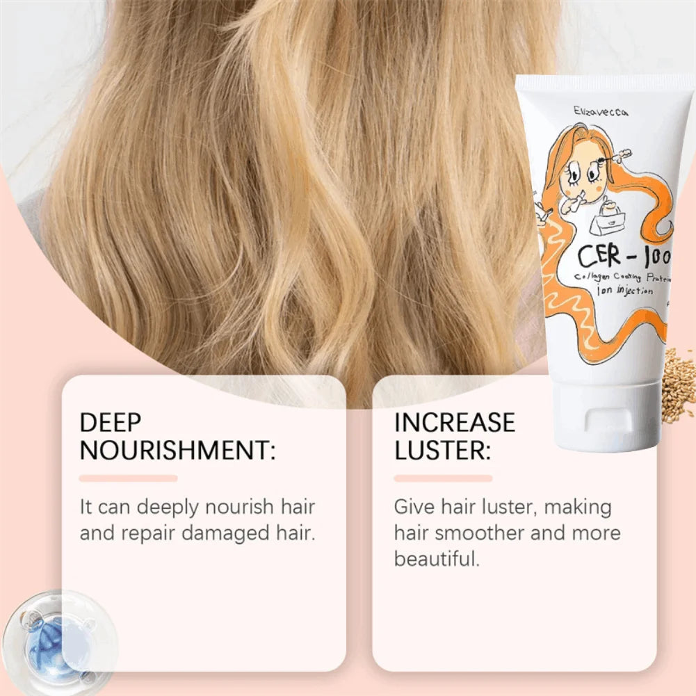 Cer-100 Collagen Protein Hair Mask – Repair Damaged Hair Protein Hair Mask Zpaxo