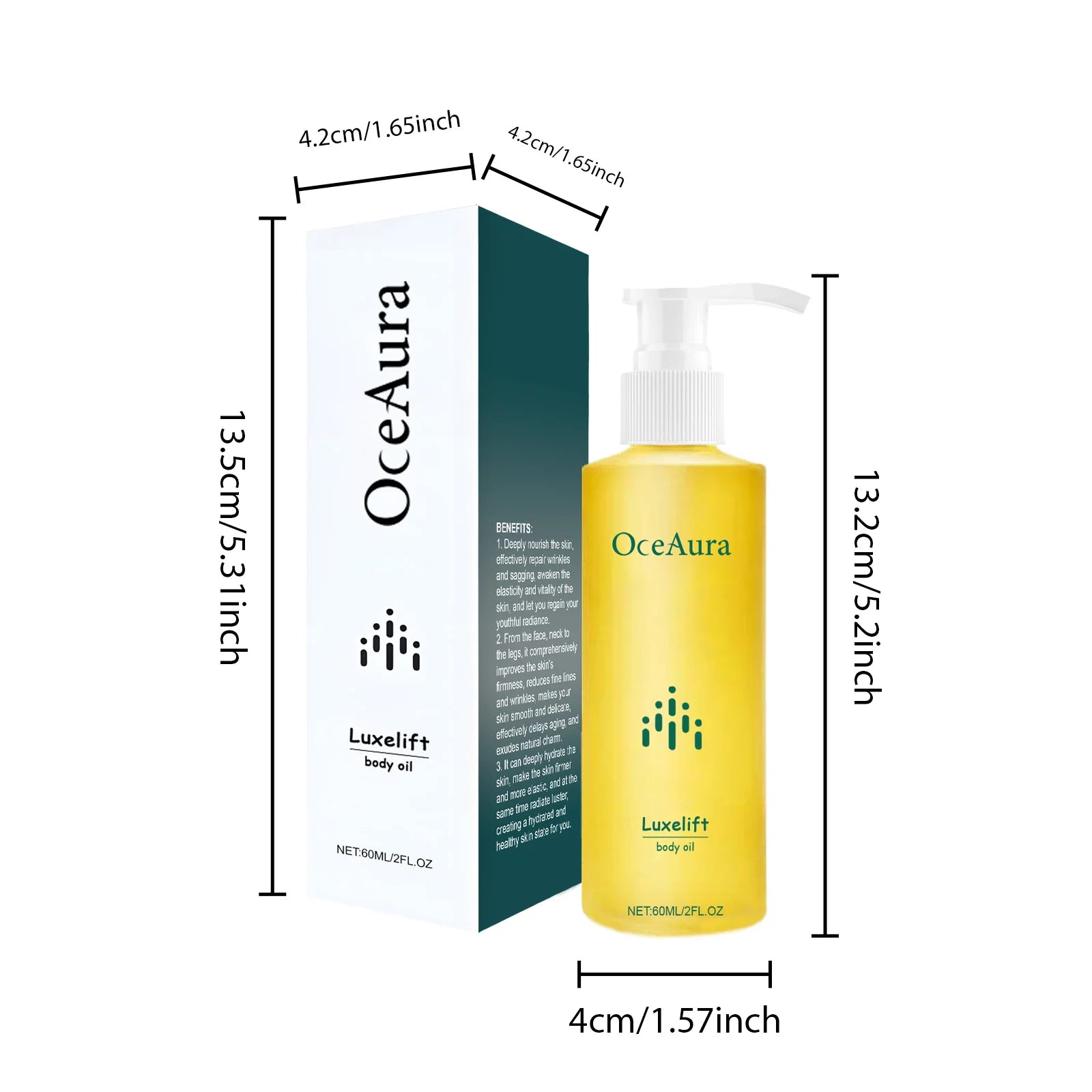 OceAura Body Firming Oil – Lifting, Moisturizing & Brightening Body Firming Oil Zpaxo 60ml Boxed