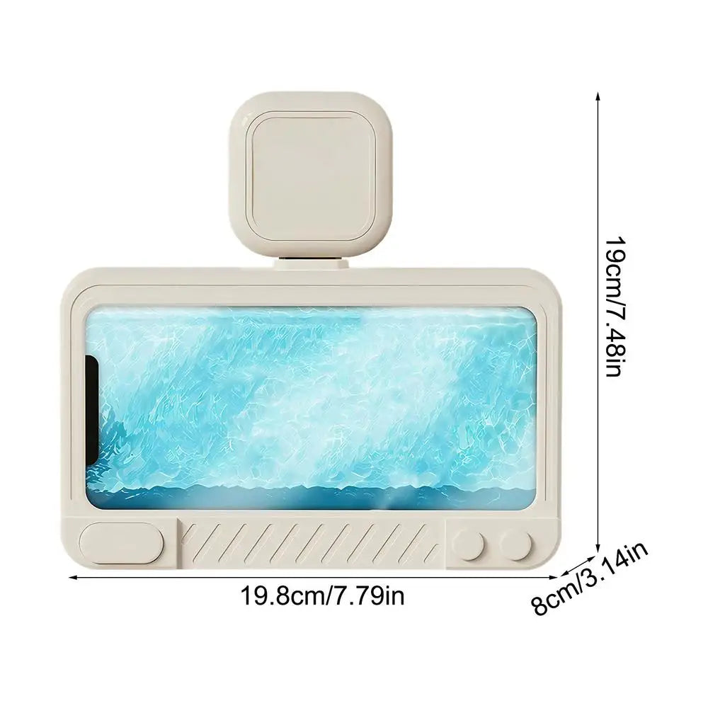 Shower Phone Holder Waterproof 360 Rotation Suction Speaker Wall