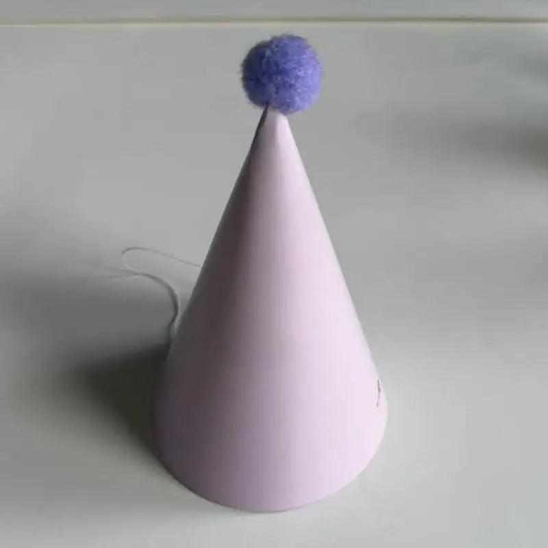 Assorted Pastel Color Paper Party Hat With Elegant Pompoms For Kids And Adults Zpaxo