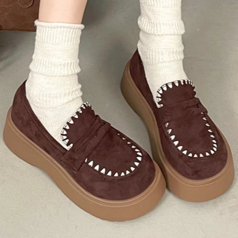 2026 Spring Autumn Women's Vintage Comfortable Wedge Heel Single Zpaxo