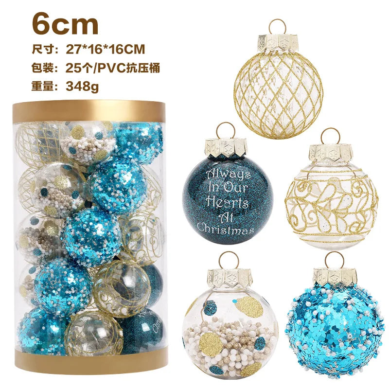 25-Pack 6CM Christmas Ball Ornaments – Festive Tree Decor Christmas Ball Ornaments Zpaxo F