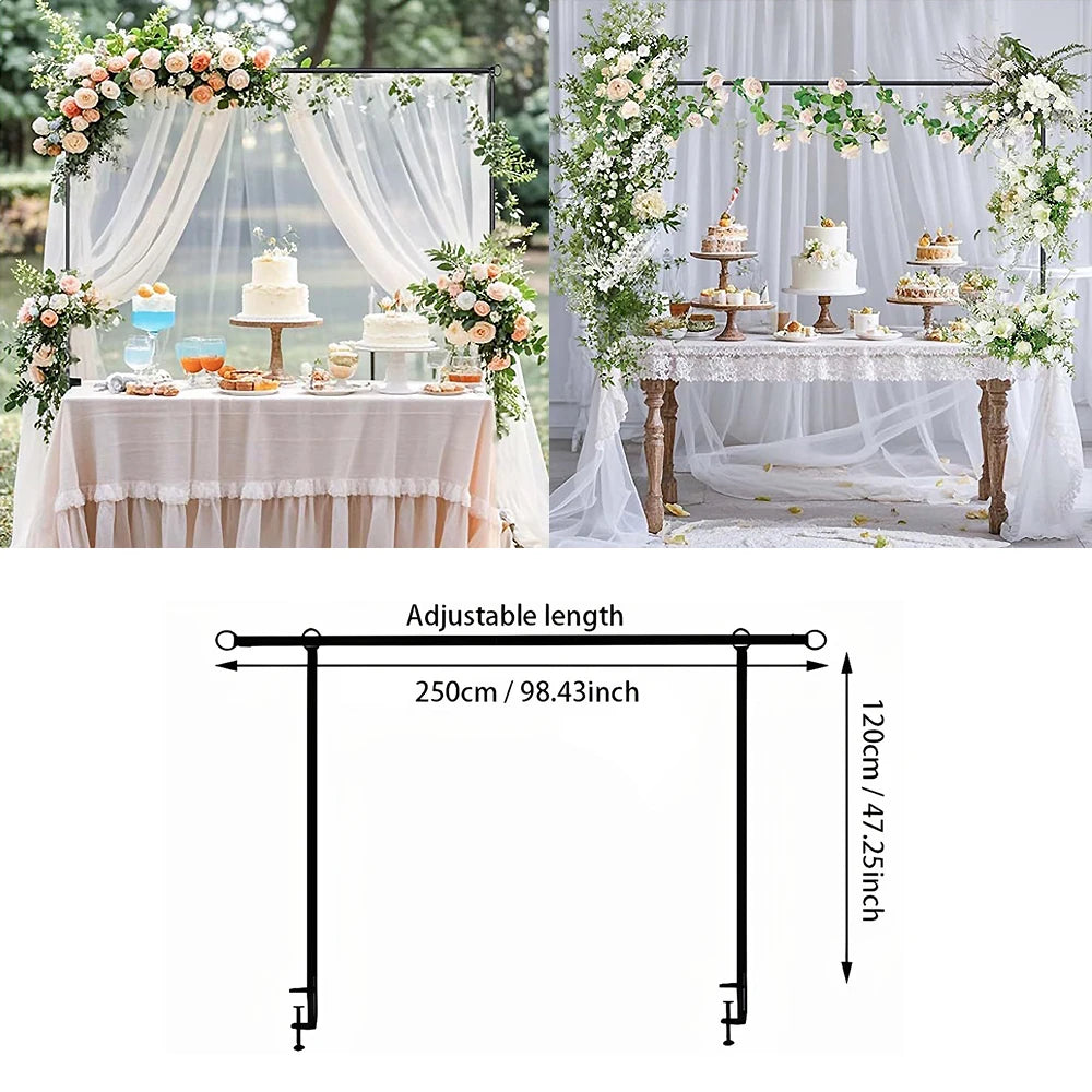 Over Table Rod Stand Clamps Adjustable Length Suitable Balloon Flower