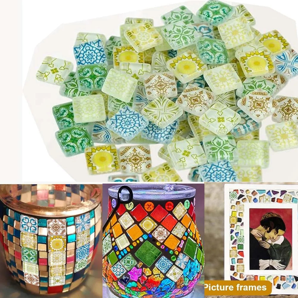 20-Pack Bohemian Crystal Glass Mosaic Tiles – 1.5cm DIY Craft Glass Mosaic Tiles Zpaxo