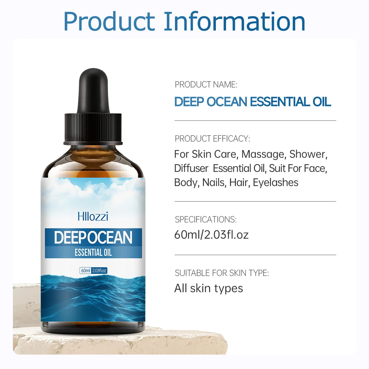 100ml/60ml/30ml Deep Sea Essential Oil Perfume essential oils Fragrance oils Long-lasting fragrance Aromatherapy Soap Humidifier Zpaxo