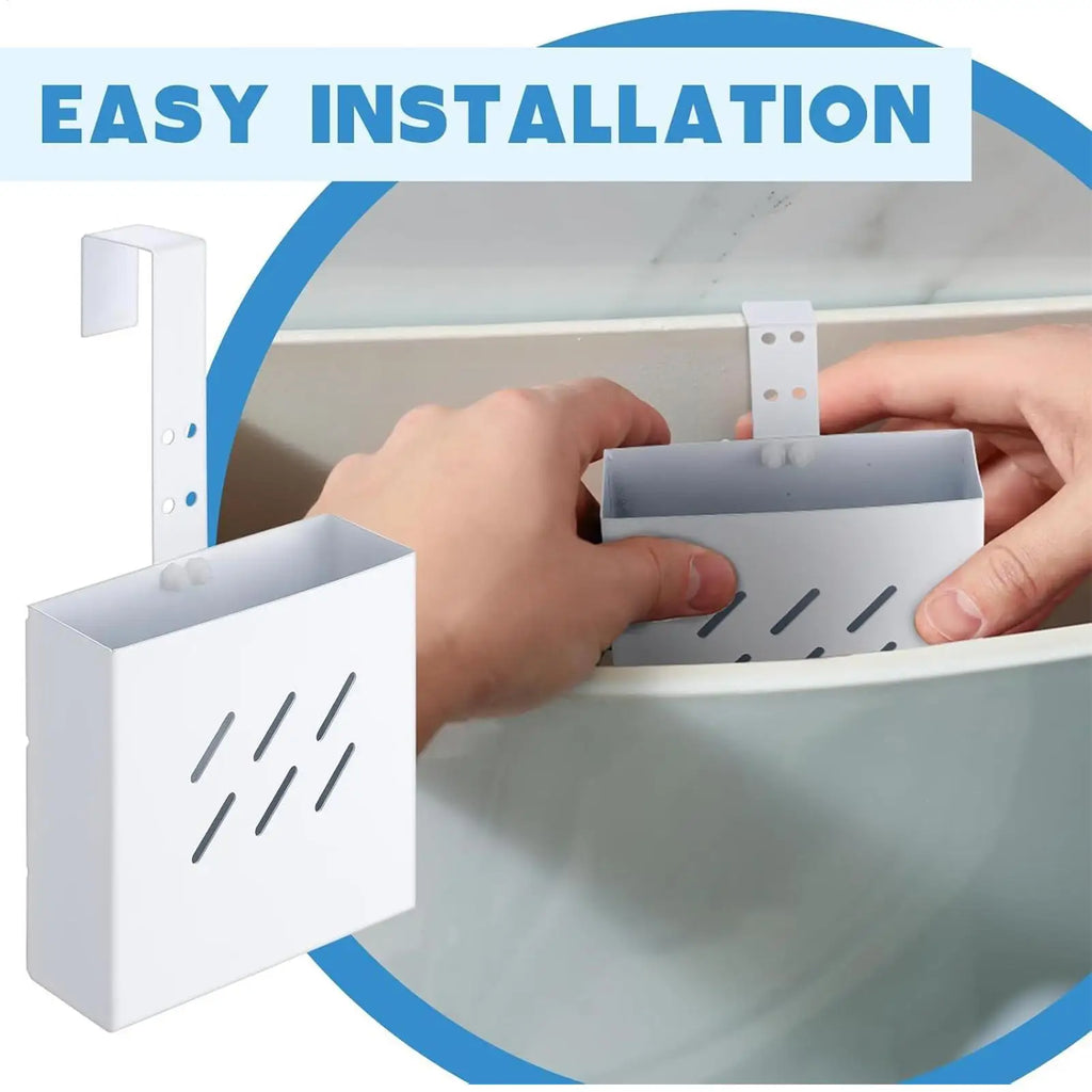 Toilet Tank Cleaner Holder Stainless Steel Storage Adjustable Hook
