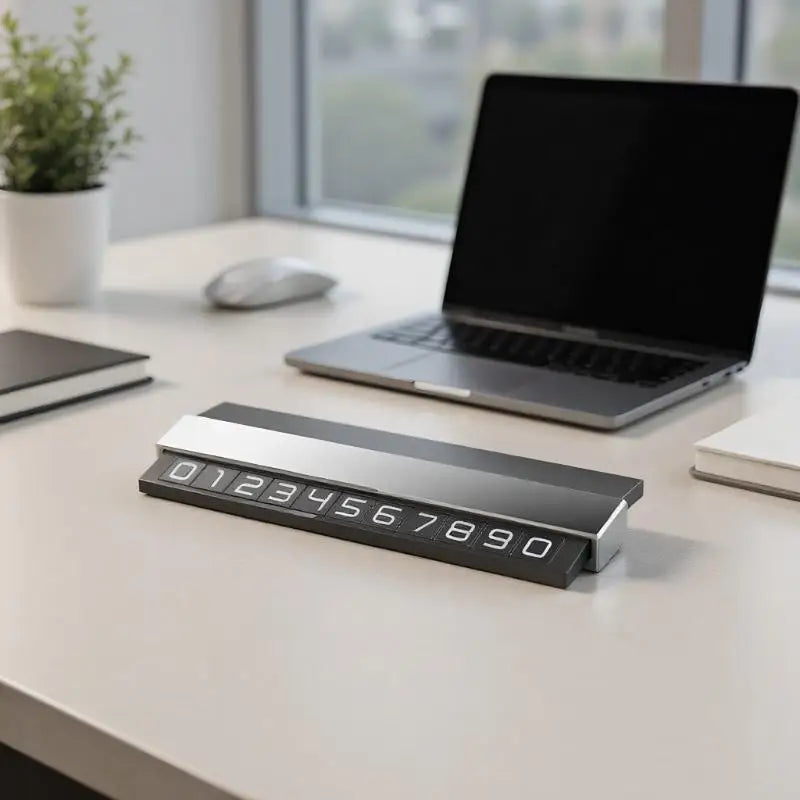 Luminous Temporary Parking Card – Car Phone Number Plate Holder