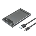 652F Durability 2.5Inch External Hard Disk Box Enclosure for HDD with Plugs and Play Functionality Gray Hard Disk Case Zpaxo usb3.1 CN