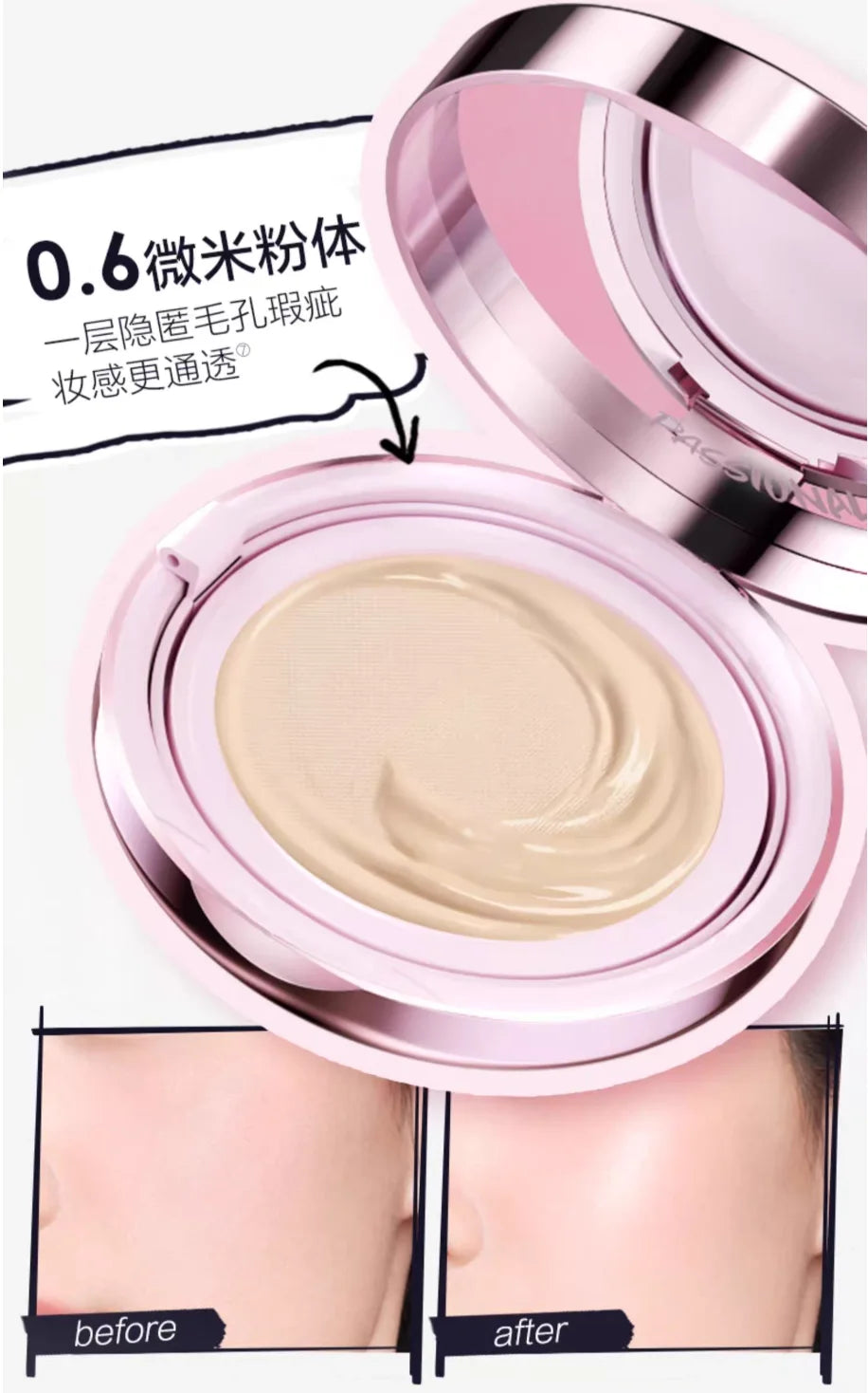 Passional Lover PL Creamy Velvet Blur Cushion Foundation Graffiti Lasting Foundation Makeup Cosmetics Zpaxo