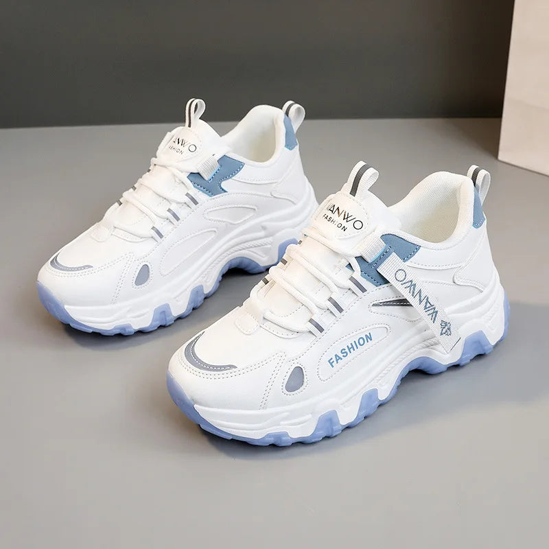 Women's Fashion Casual Sneakers Breathable Vulcanized Mesh Zpaxo Blue 44(Foot 27cm) China Mainland