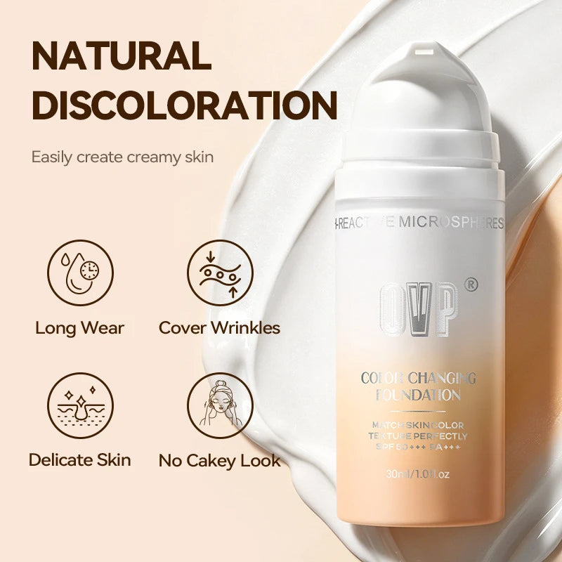 Color Changing Liquid Foundation – Hydrating Coverage 30ML Liquid Foundation Zpaxo