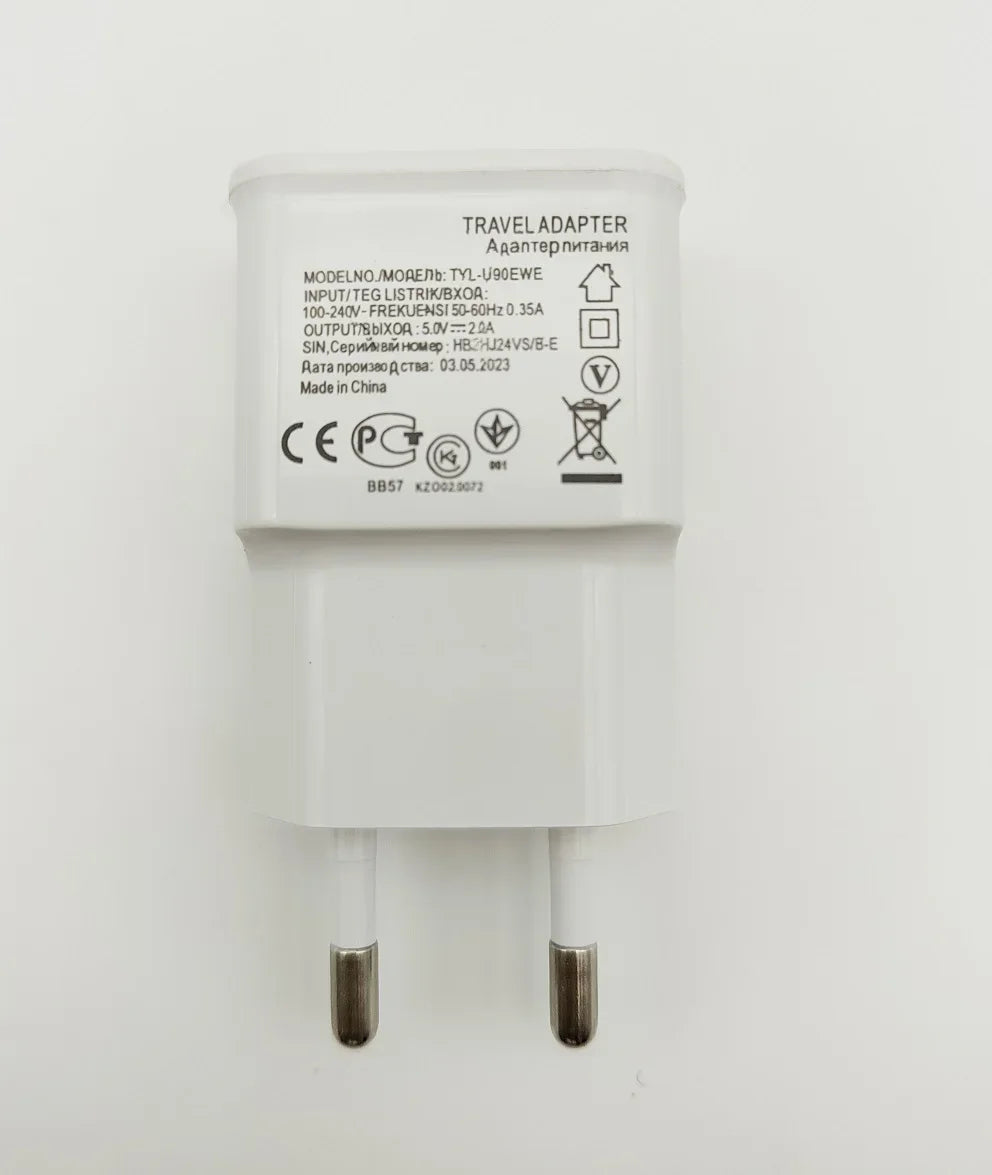 Universal EU Plug 5V Dual USB Charger for iPhone Samsung Xiaomi Huawei - Mobile Phone Travel Power Adapter Zpaxo
