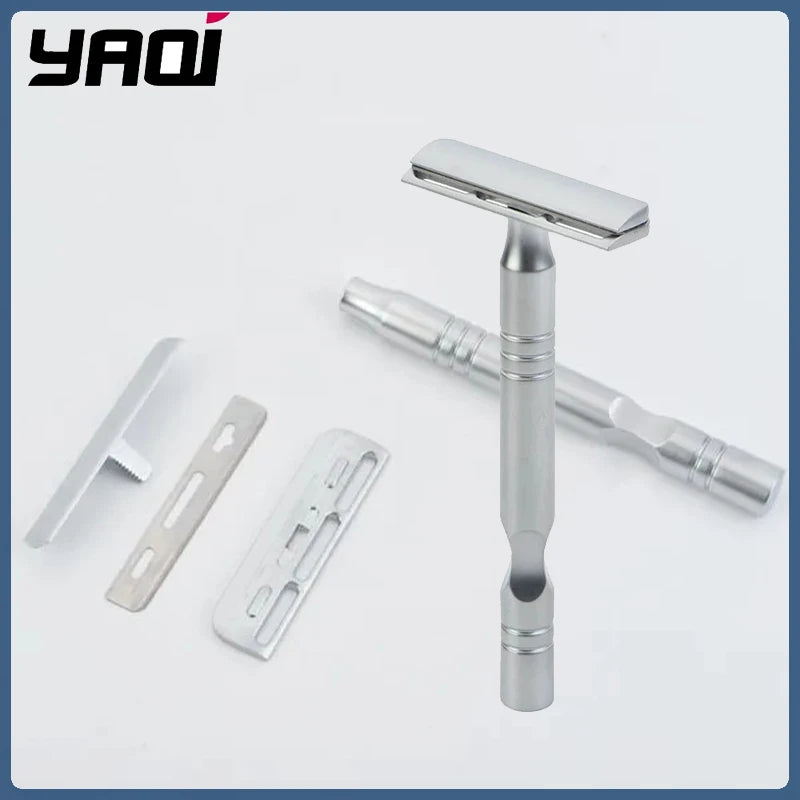 Yaqi Matte Chrome Single-Edge AC Safety Razor for Men Safety Razor Zpaxo