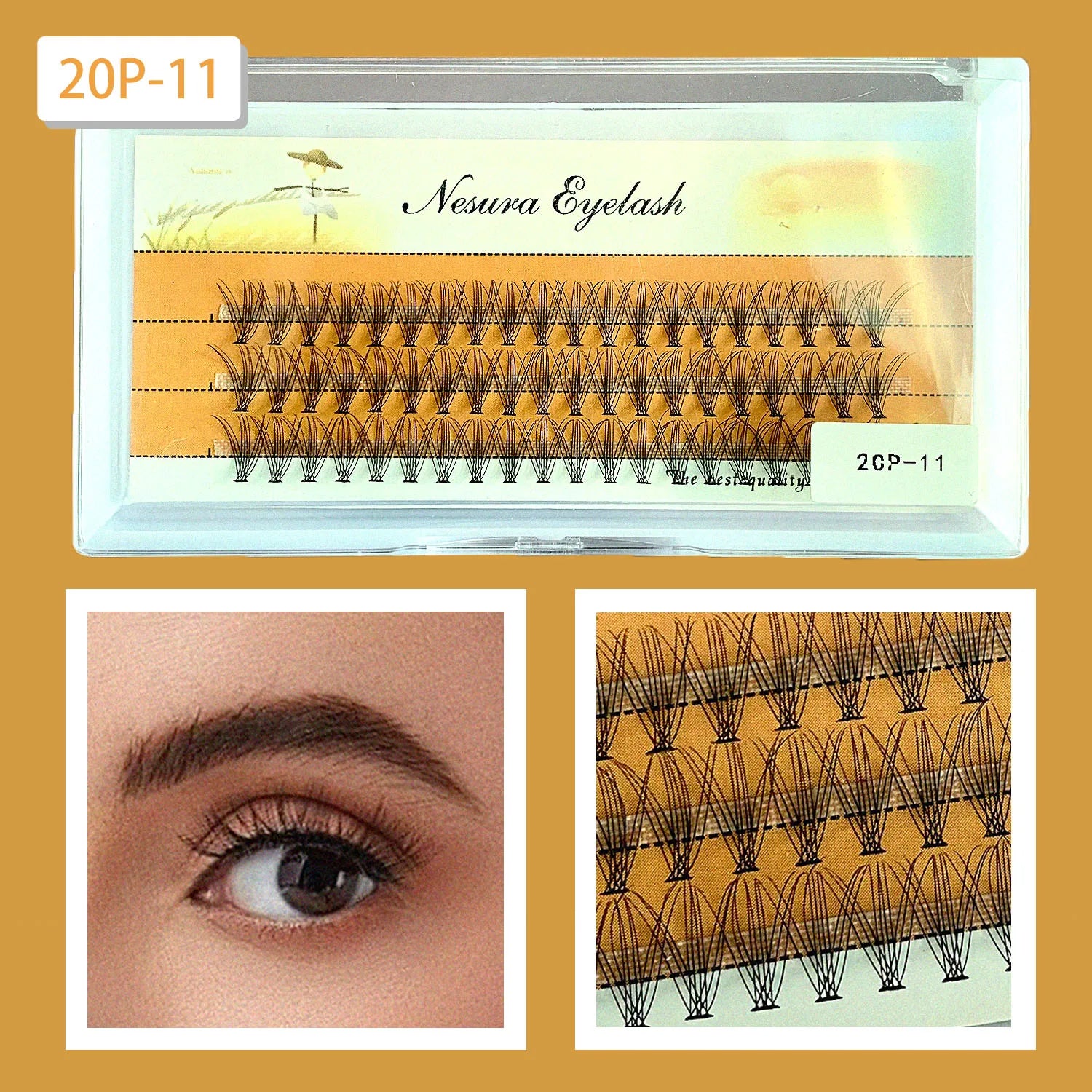 Cluster Eyelashes Kit Five Styles Available Single Eyelashes Clustered Simulation Natural DIY Eyelashes Thickness and Length Zpaxo 20P-11