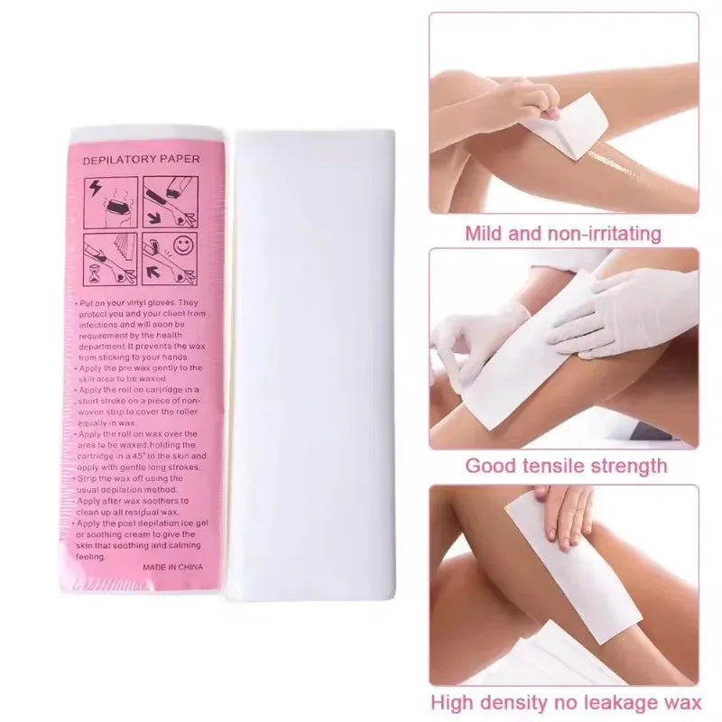 Non-Woven Wax Strips for Hair Removal – 20/50/100 Pcs Wax Hair Removal Strips Zpaxo