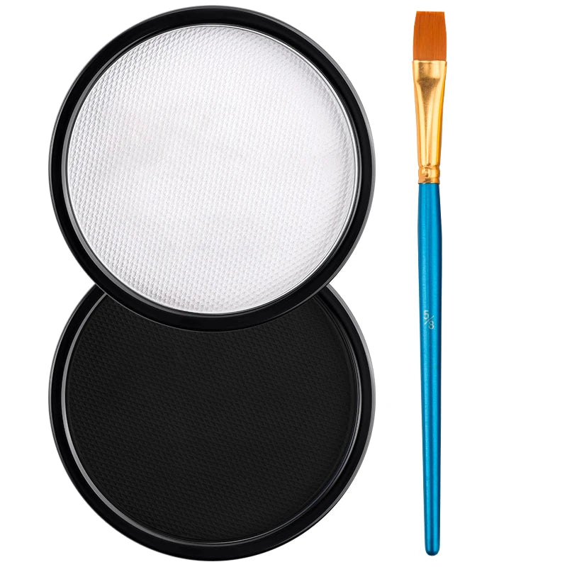Water-activated Face Body Painting Palette Monochromatic Halloween Zpaxo