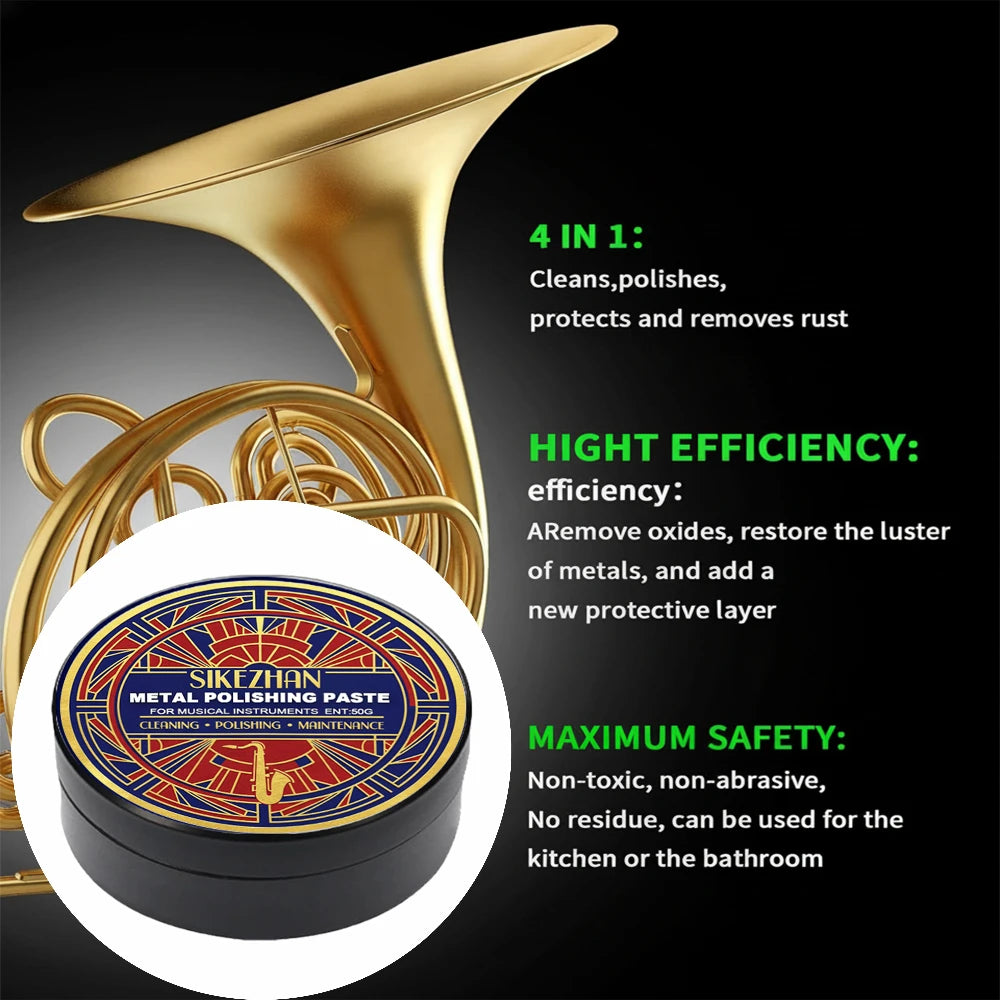 50g Metal Polishing Paste – Brass, Steel & Instrument Polish Metal Polishing Paste Zpaxo