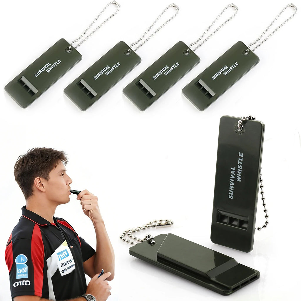 Loud Emergency Survival Whistle – Flat Keychain Safety Whistle
