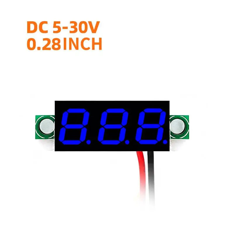 DC 5–30V LED Digital Voltmeter – 0.28" Mini Voltage Tester