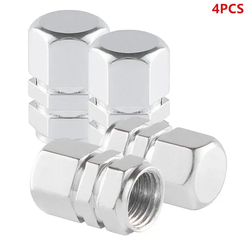 4-Pack Aluminum Tire Valve Stem Caps – Universal Car & Bike Fit Tire Valve Caps Zpaxo 4pcs 1