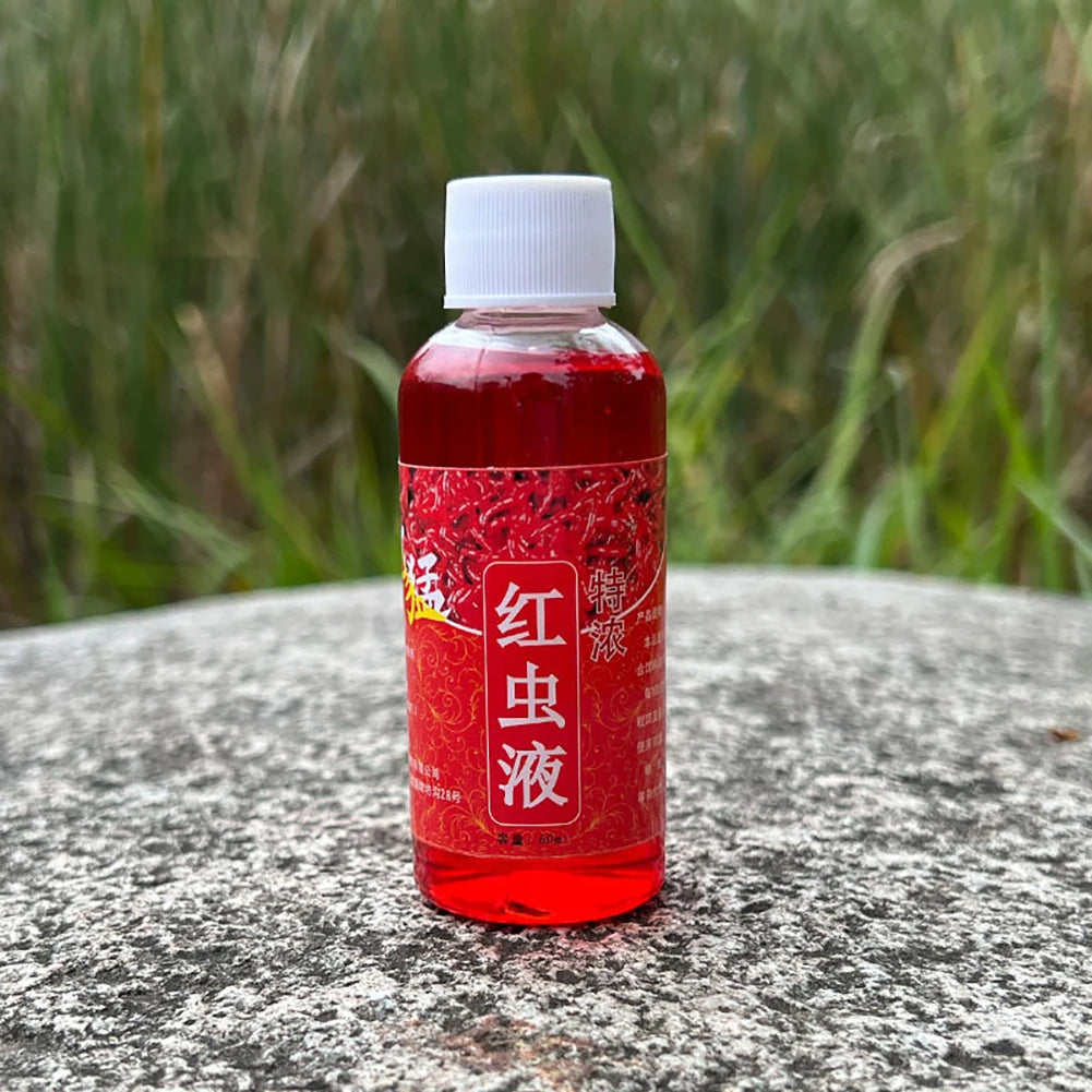 5-1PCS 60ML Fish Attractant Liquid Blood Worm Scent Concentrated Perch Catfish Red Worm Liquid Fish Bait Fishing Accessories Zpaxo