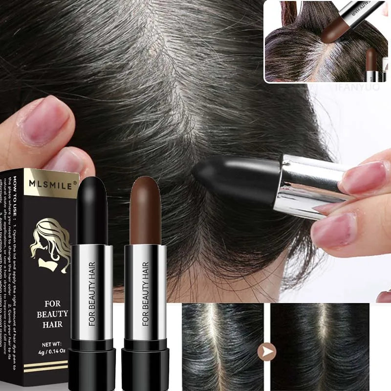 Black Brown One-off Temporary Hair Coloring Pen Covered White