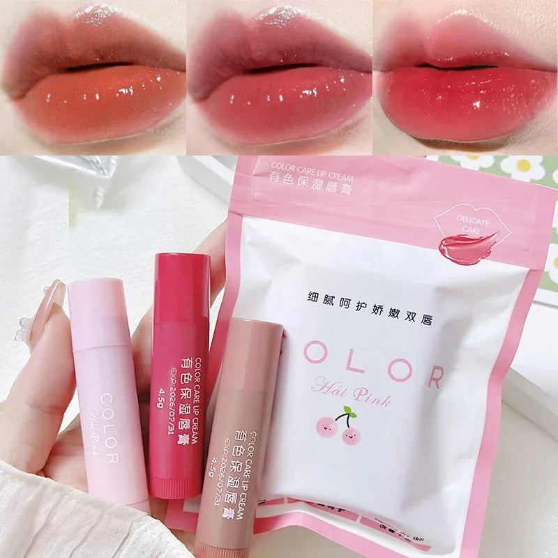 3-Piece Water Glow Lip Oil Long-lasting Moisturizing Anti-drying Zpaxo 3Pcs set
