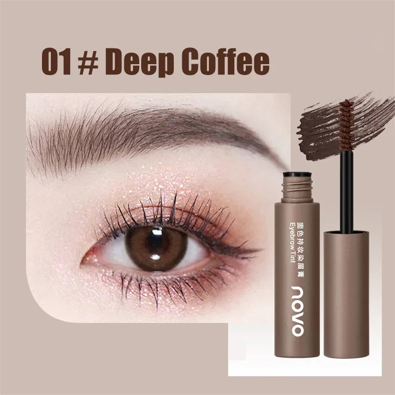 4 Color Liquid Dyeing Eyebrow Cream Coffee Brown Eyebrow Enhancers Cream Long Lasting Waterproof Natural Mascara Eye Brow Tinted Zpaxo 01