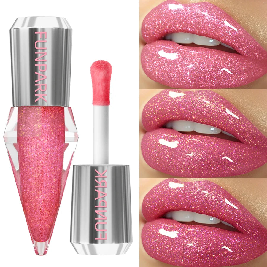 8 Colors Moisturizing Diamond Shimmer Glitter Lip Gloss Makeup