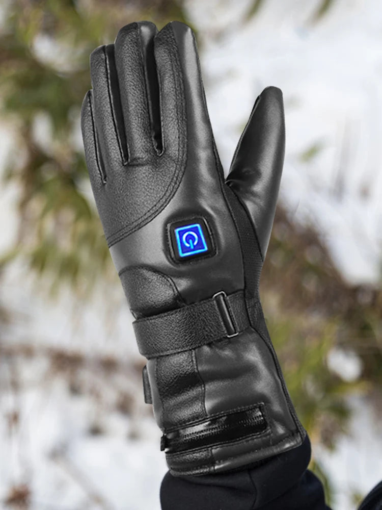 Rechargeable Electric Winter Gloves Waterproof Thermal Touchscreen Gloves Cold Weather Gloves for Outdoor Cycling Skiing Hiking Zpaxo