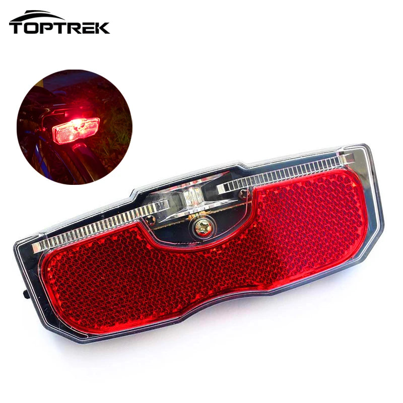 Bicycle Rear Seat Reflective Taillight Bike Luggage Rack Light LED Night Ridding Safety Warning Reflector Cycling Accessories Zpaxo
