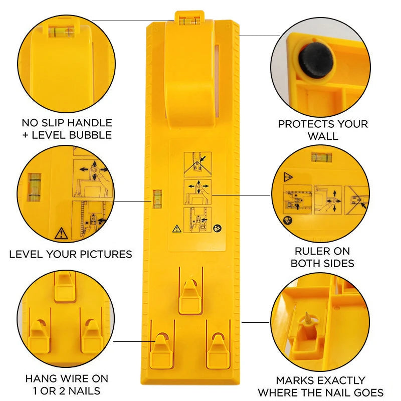 DIY Photo Frame Level Ruler Picture Frame Hanger Hooks Easy Wall Hanging Tools Zpaxo Default Title