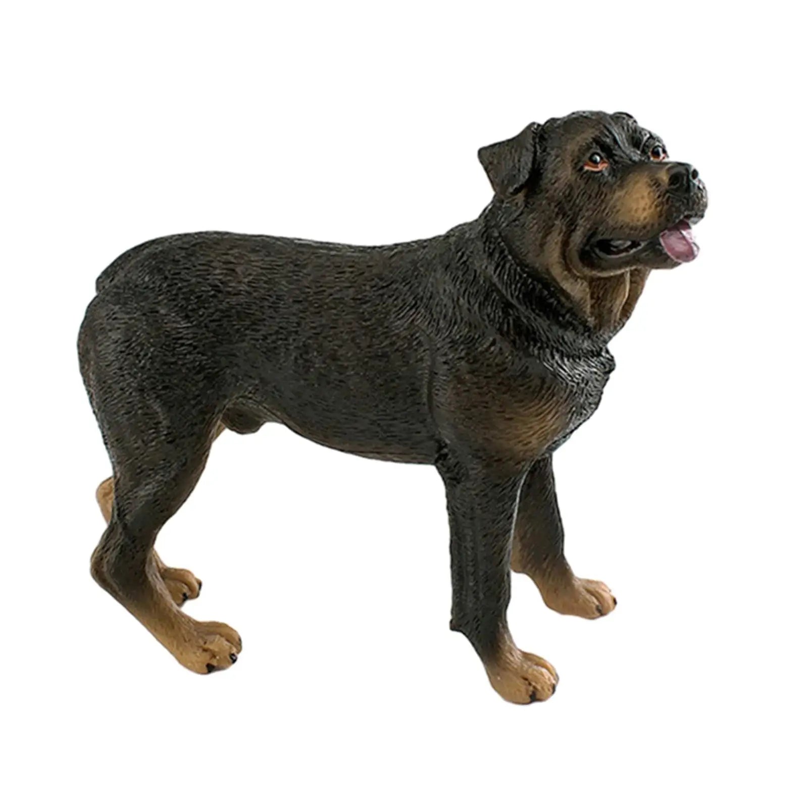 Dog Figurine Statue Yard Art Decoration Puppy Standing Figurine Statue for Gift Decorations Home Decor Furnishings Dog Lover Zpaxo Rottweiler