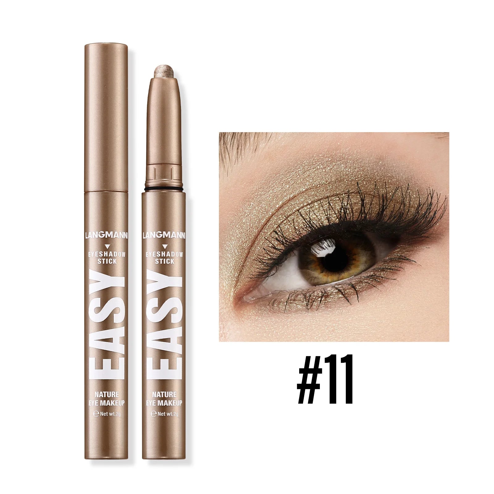Multi Color Matte Pearlescent Eye Shadow Stick, Eyeliner Pen And High Light Pen, Smooth And Natural Color Zpaxo 11