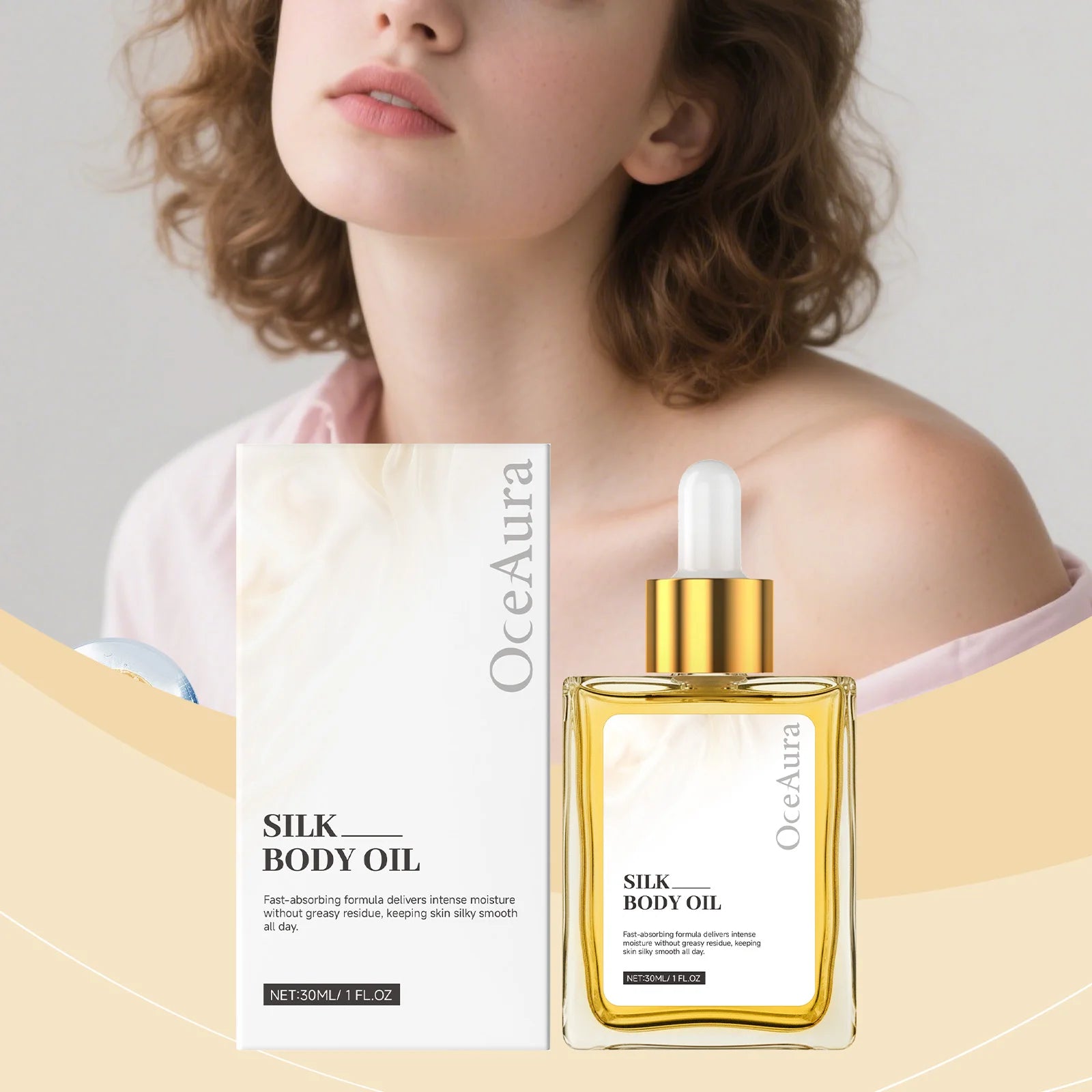 Improved Dry Silk Softening Body Oil Exfoliating Refreshing Moisturizing Non-Greasy Skin-Friendly Soft Easily Absorbed Body Oil Zpaxo