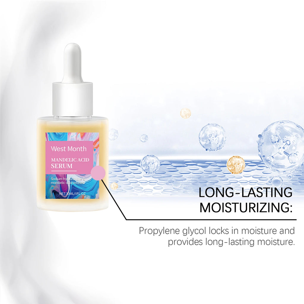 West Month Mandelic Acid Essence Facial Mild Moisturizing Moisturizing Essence Mild Exfoliation, Promote Cell Renewal 1 OZ Zpaxo