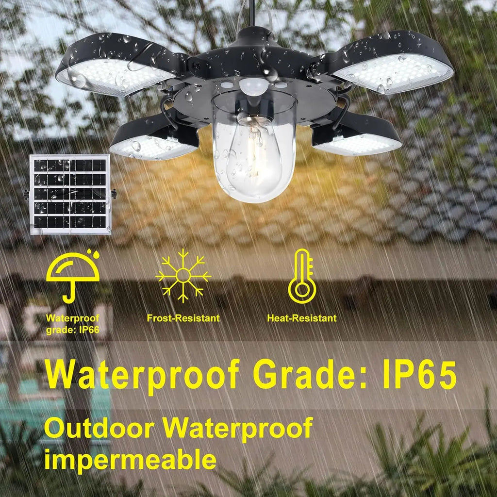 Solar Shed Lights Motion Sensor Outdoor Indoor 192LED Pendant Light Zpaxo