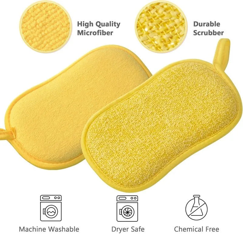 Reusable Sponge Wipes Multi-functional Scratch-free Cleaning Pads