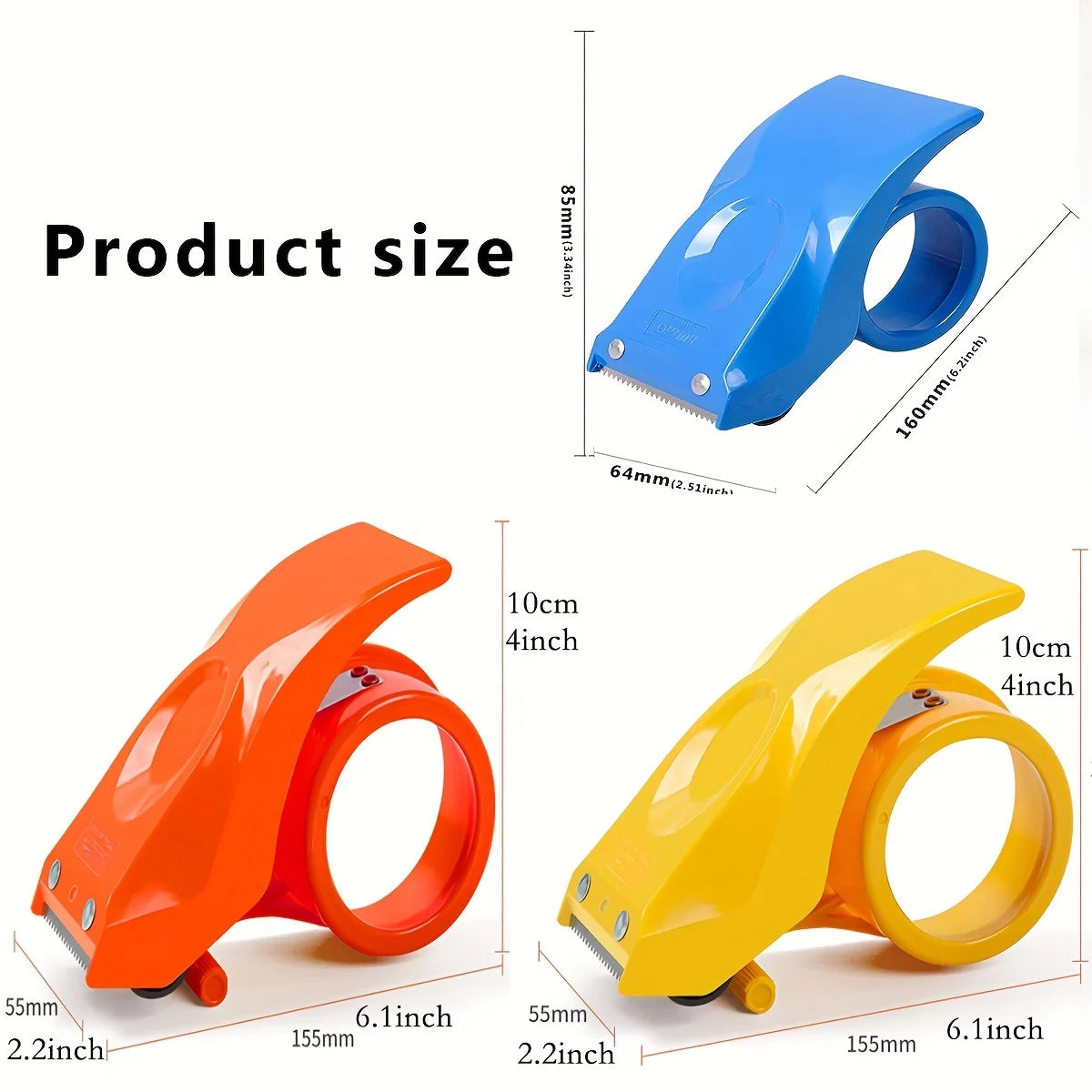 Plastic Sealing Packer Tape Dispenser Packaging Parcel 50mm Width Roller Tape Cutter Sealing Tape Holder Manual Packing Machine Zpaxo