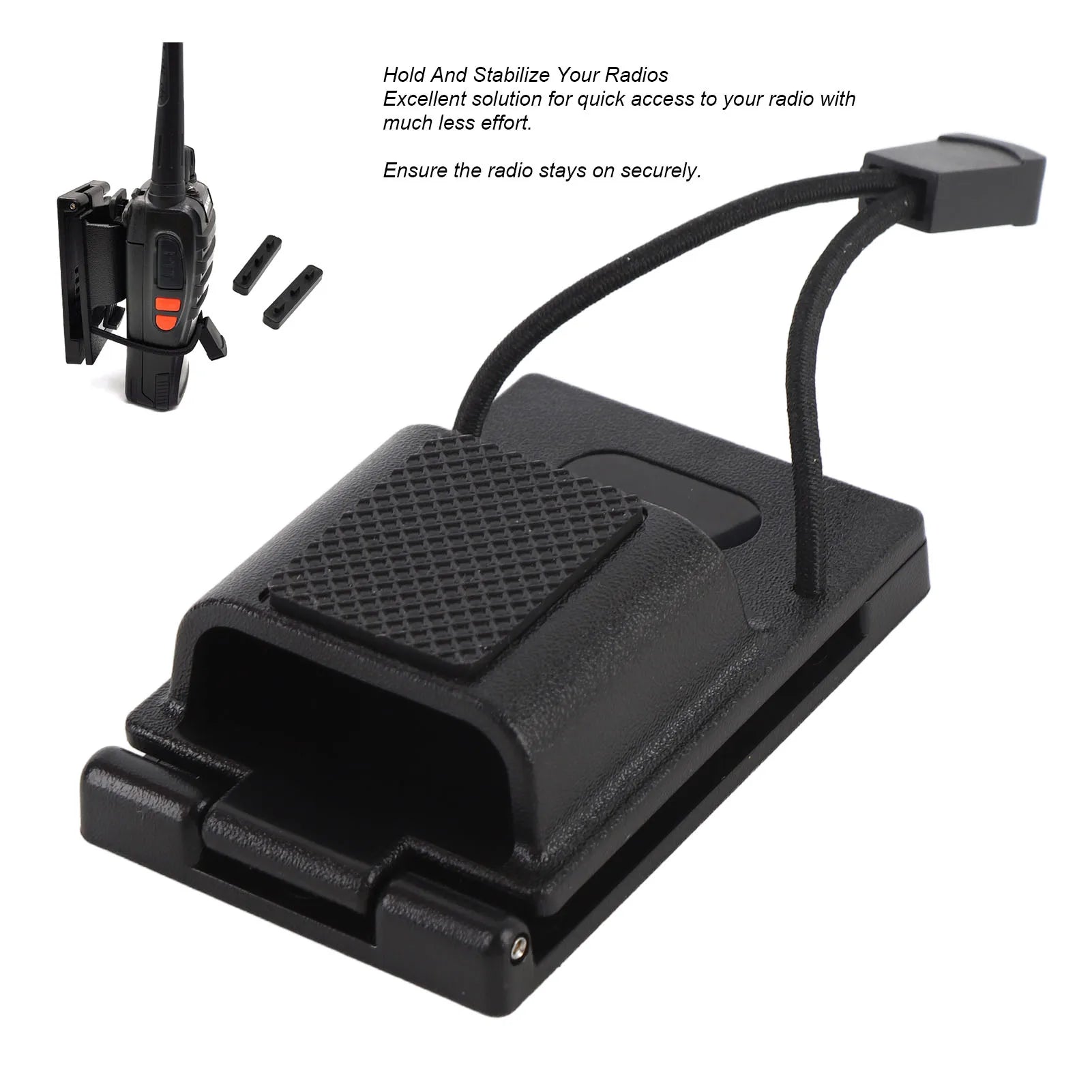 Radio Carry Holster Compact Secure Belt Anti Slip ABS Duty