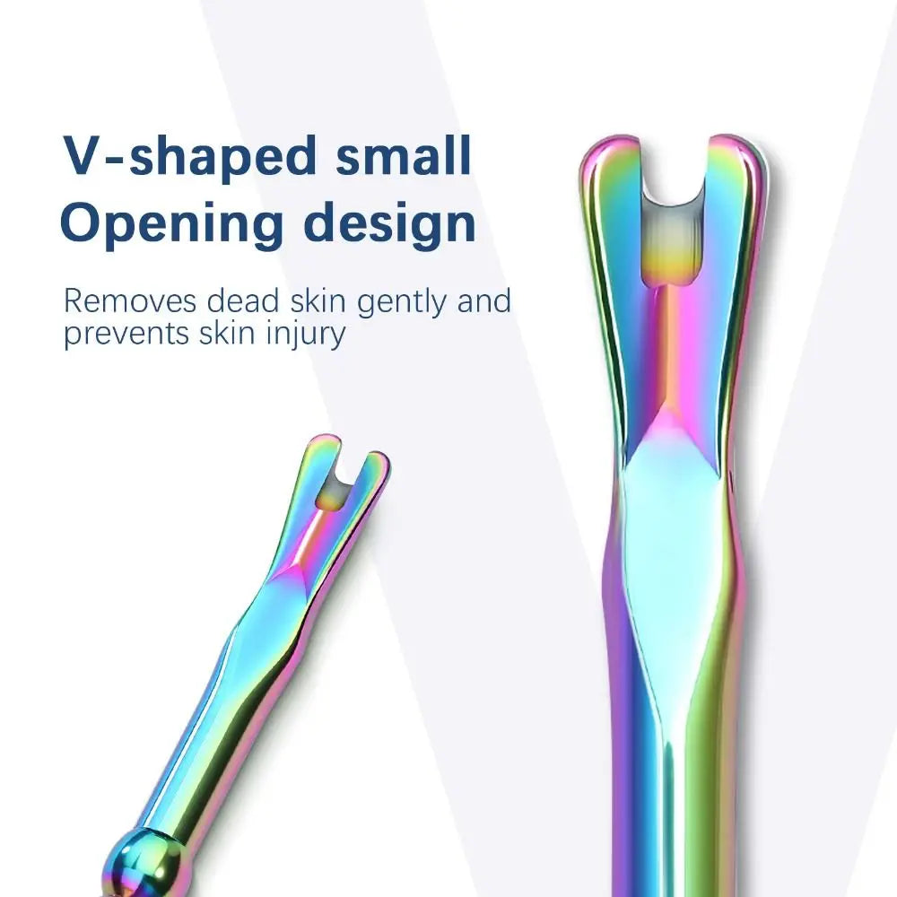 Double Head Nail Cuticle Pusher Hook Stainless Steel Gel Polish Zpaxo