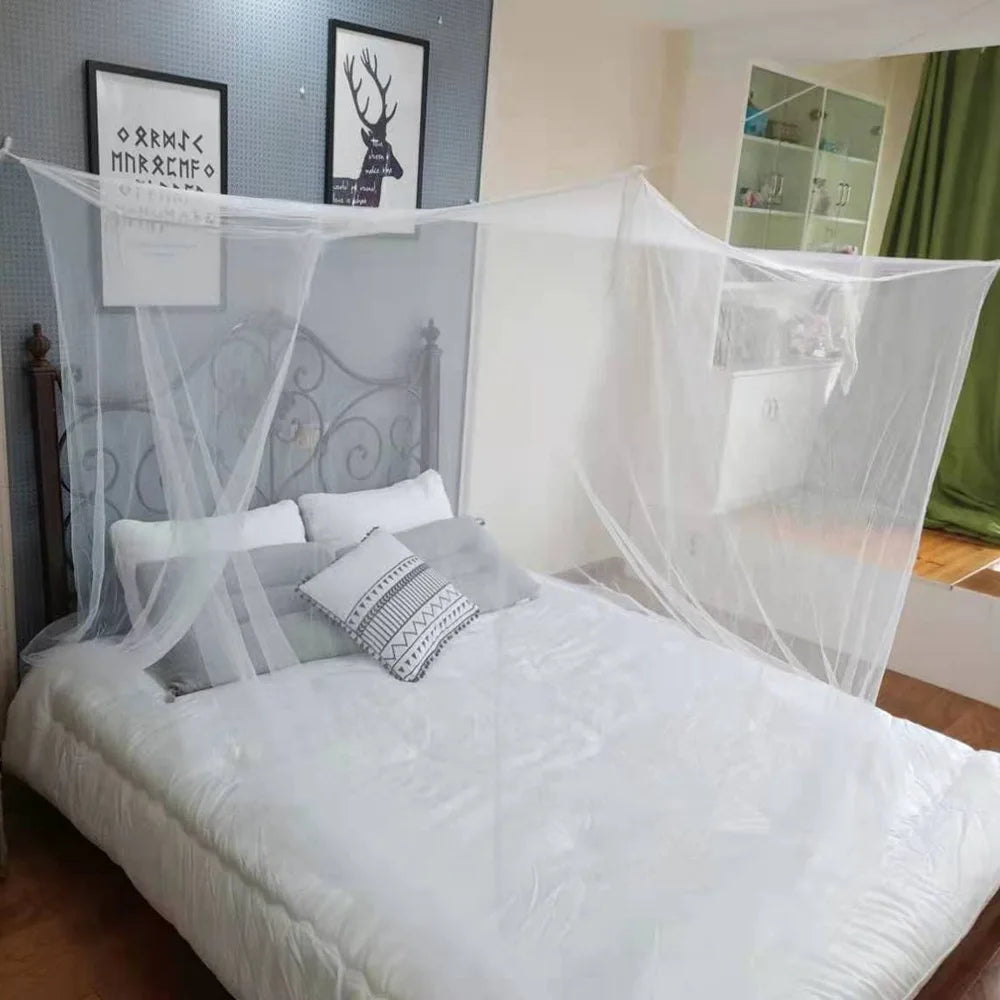 Large White Outdoor Camping Mosquito Net - Insect-Proof, Protective, Breathable, and Portable Bedroom, Hammock, and Tent Use Zpaxo