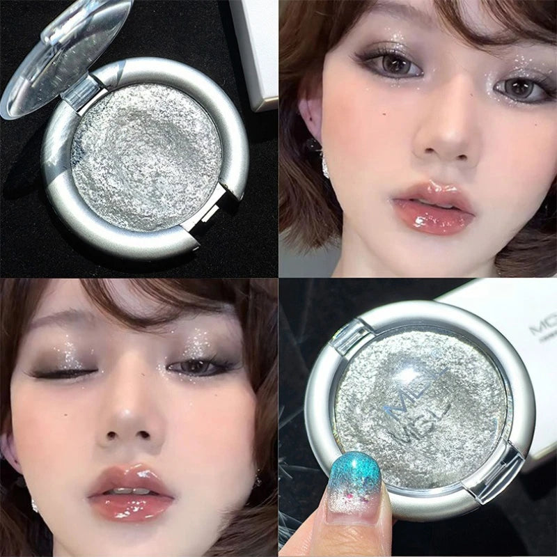 Metallic Eyeshadow Palette Pearl Glitter Creamy Shine Sparkle Eyelid Zpaxo 01