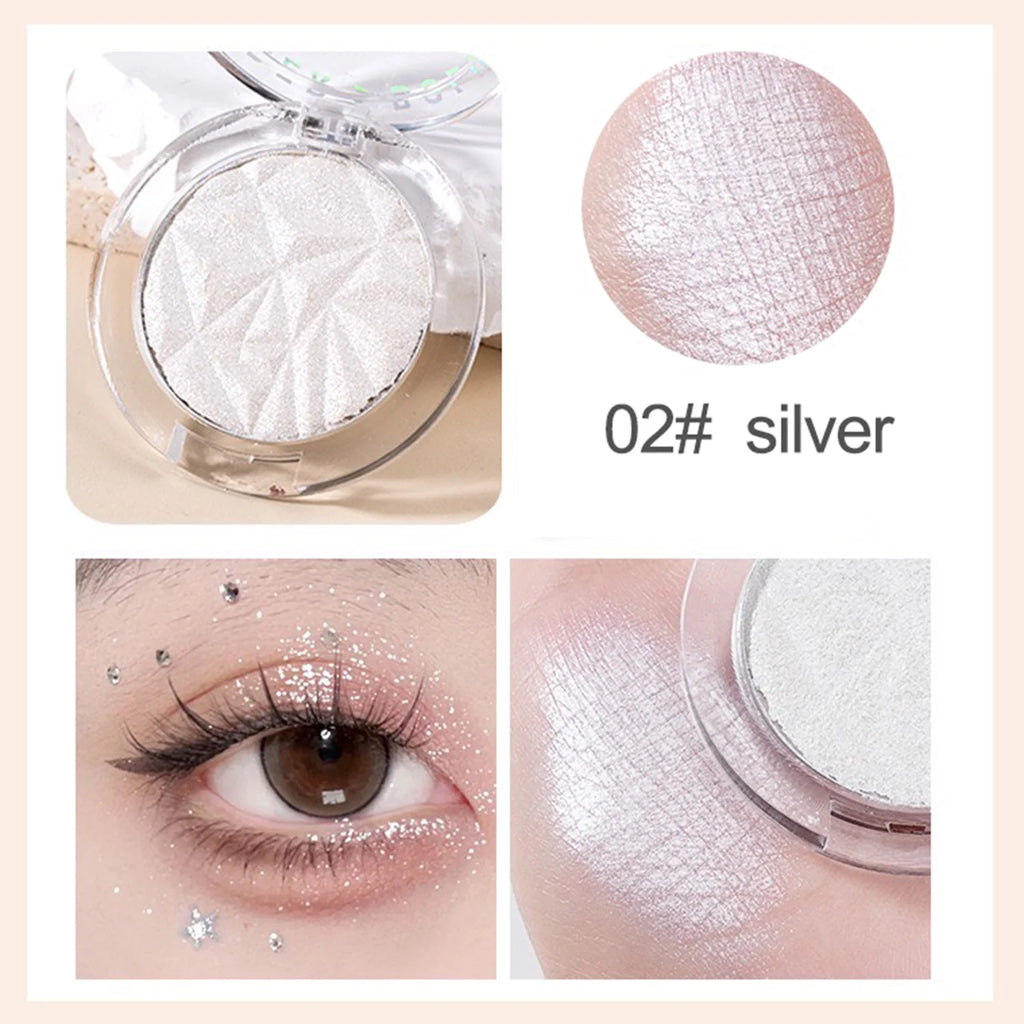 Shimmer Glow Highlighter – 2-Color Palette for Radiant Skin, Brighten & Contour, Festival & Party Makeup, Long-Lasting Shine Zpaxo 02