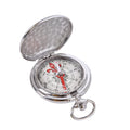 Pocket Watch Flip Compass Portable Hiking Navigation Compass Compass Keychain Zpaxo Silver