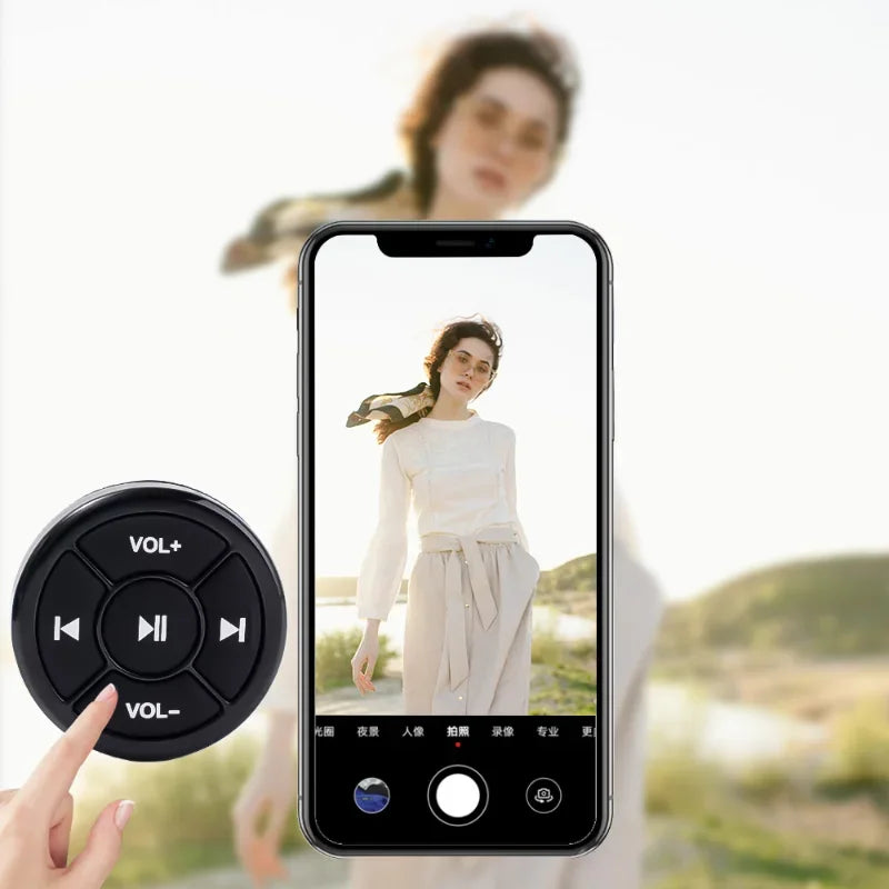 Wireless Bluetooth Media Button Remote Controller Car Motorcycle Bike Zpaxo