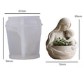 Mother & Child Silicone Mold – DIY Candle, Flower Pot & Gypsum