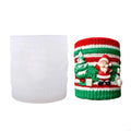 Santa Embossed Cylinder Silicone Mould Making Soap Chocolate Holiday